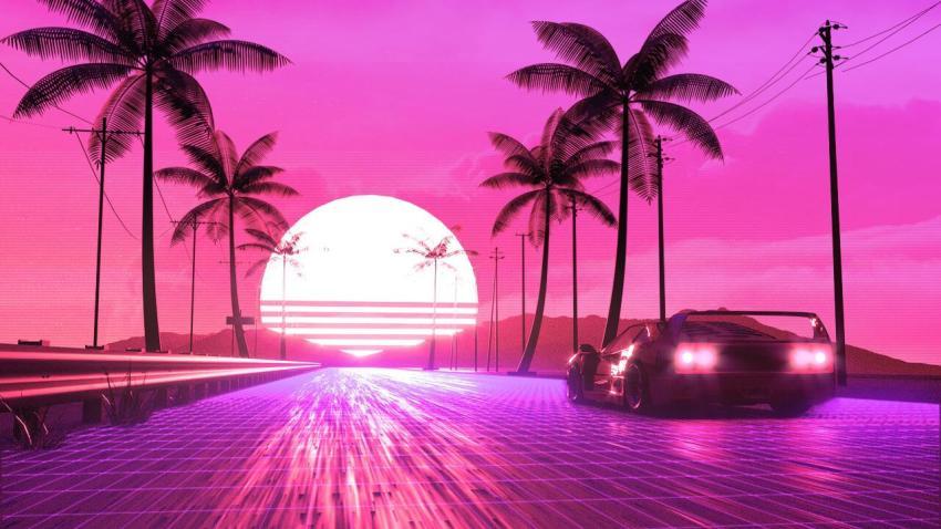 Vaporwave Aesthetic Retro Car Wallpaper