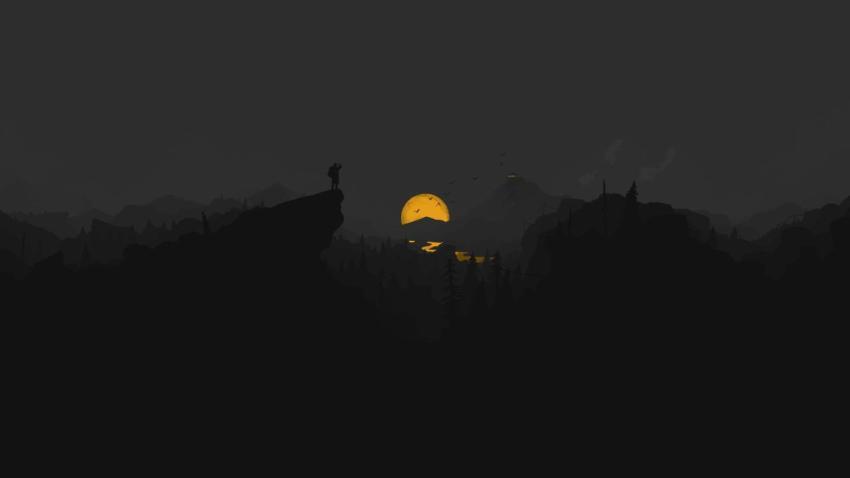 Mountain Silhouette Adventure Wallpaper