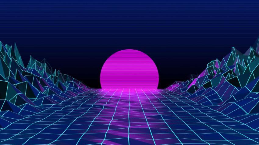 Synthwave Retro Art Aesthetics Wallpaper