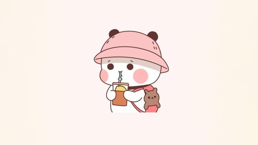 Kawaii Bear Character Wallpaper