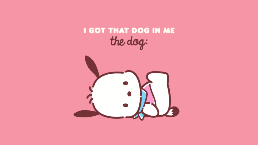 Funny Aesthetic Dog Cartoon Wallpaper