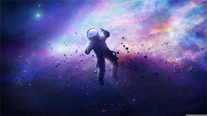 Lost In Mind Astronaut Wallpaper