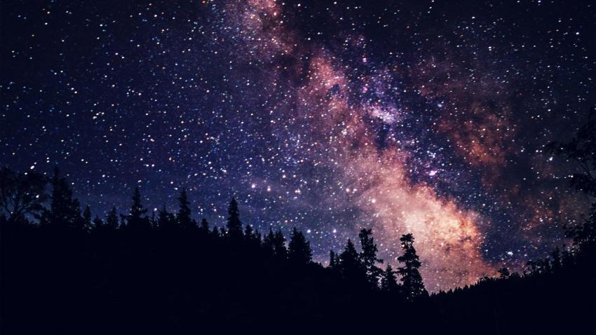 Milky Way Night Sky Aesthetic Wallpaper