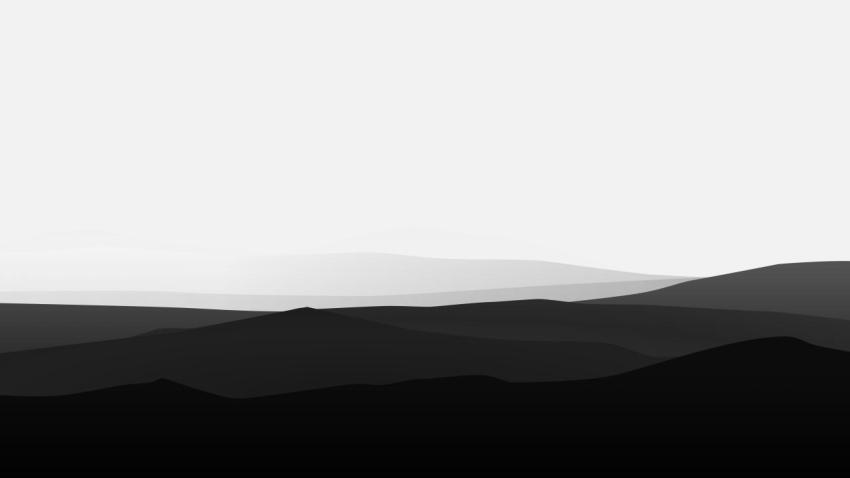 Minimalist Black and White Mountainscape Wallpaper