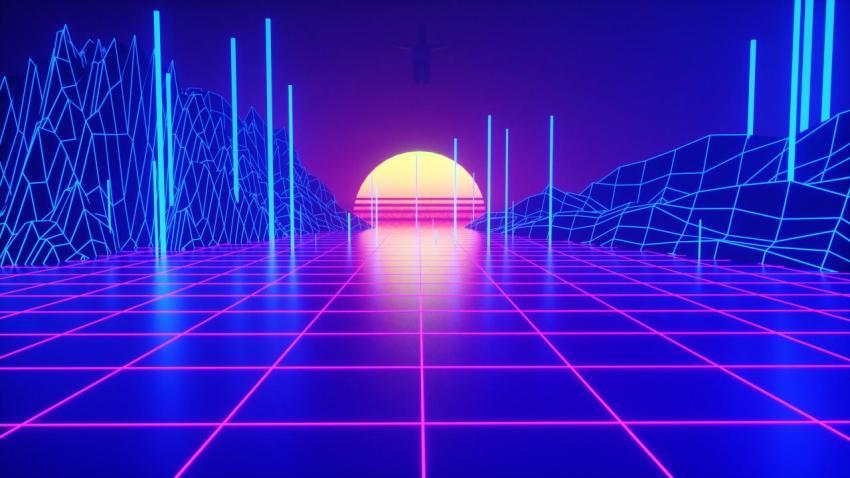 Synthwave Landscape PC Wallpaper